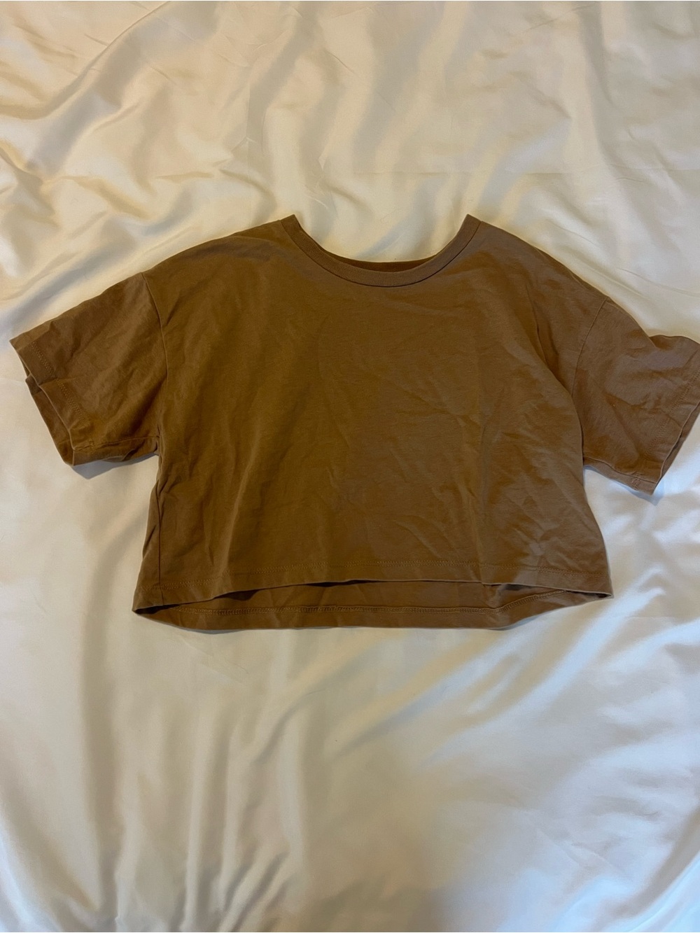 Forever 21 Brown Cropped Tee Size Small